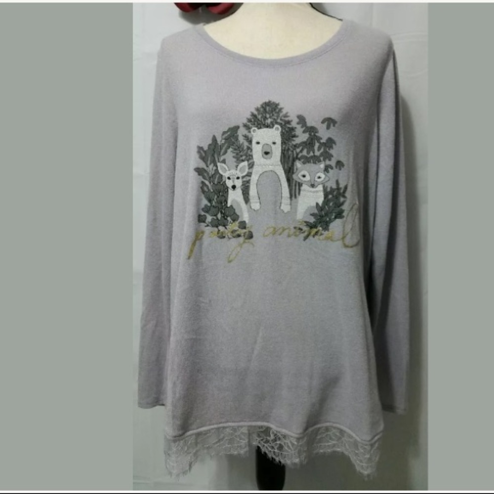 LC Lauren Conrad Party Animal Tunic Sweater XL
